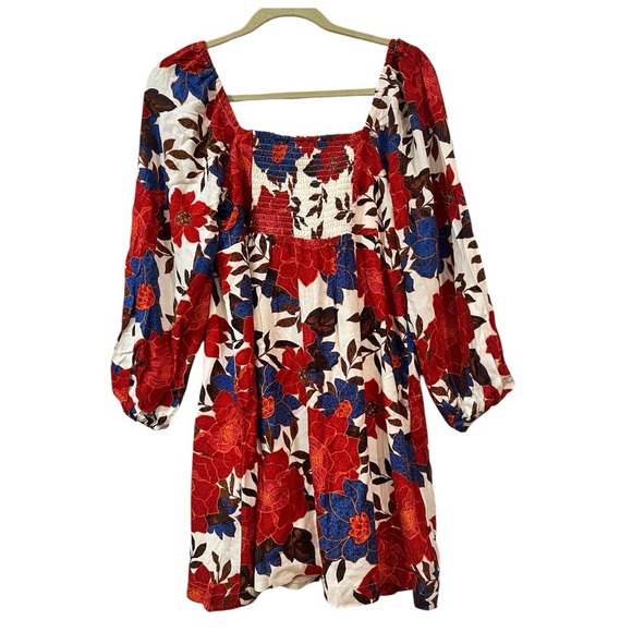 MAURICES Floral Sweetheart Babydoll Mini long sleeve Dress size Medium NWT - Picture 3 of 12